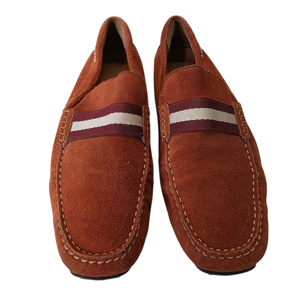 Bally Men's Terracota Suede Loafers - Picture 3 of 13